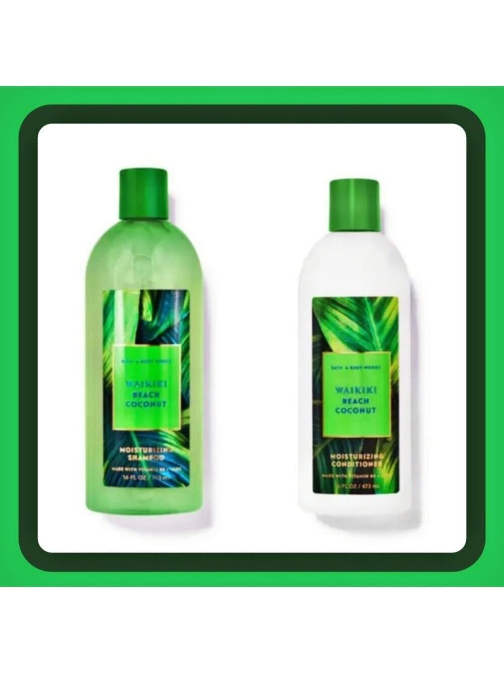 WAIKIKI BEACH COCONUT SHAMPOO AND CONDITIONER BY BATH AND BODY WORKS